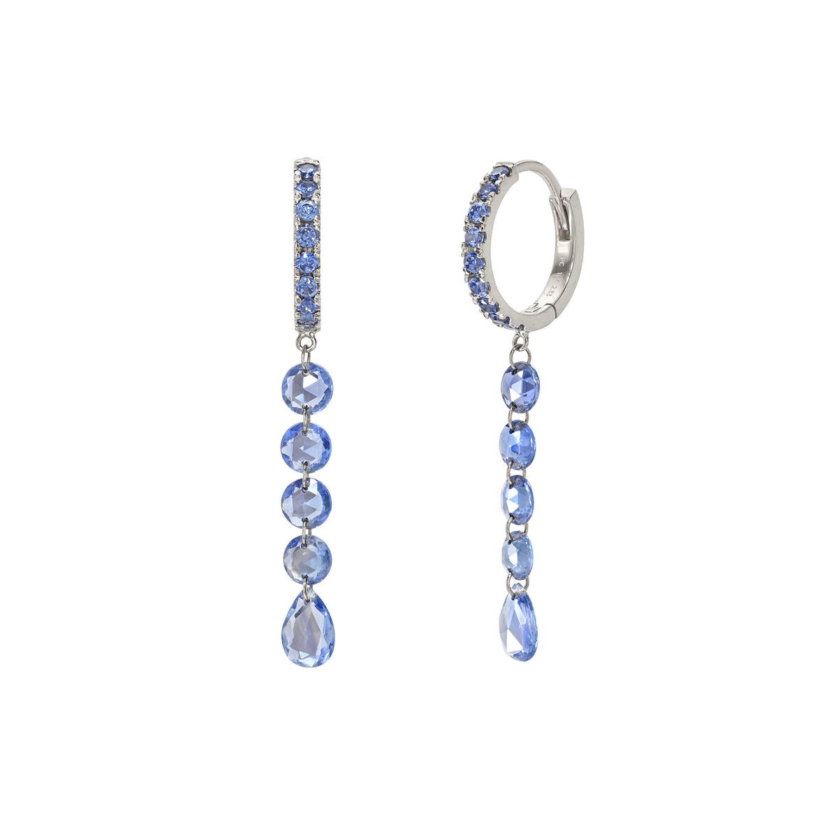 Eau de Rose Cut Drop Earrings