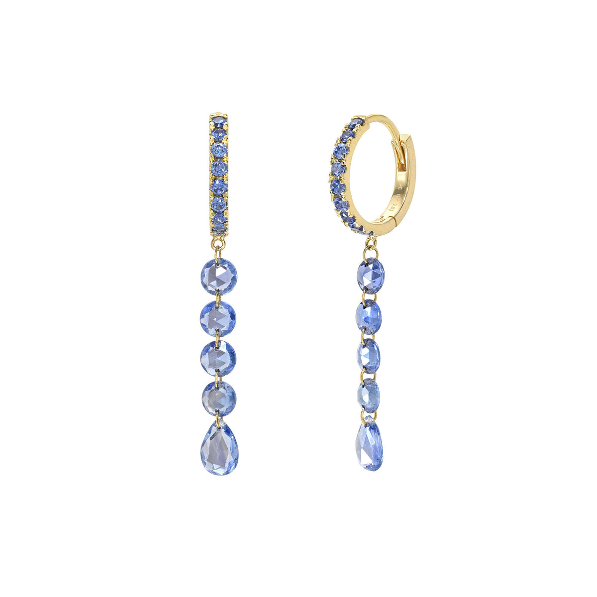 Eau de Rose Cut Drop Earrings