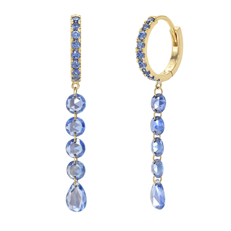 Eau de Rose Cut Drop Earrings