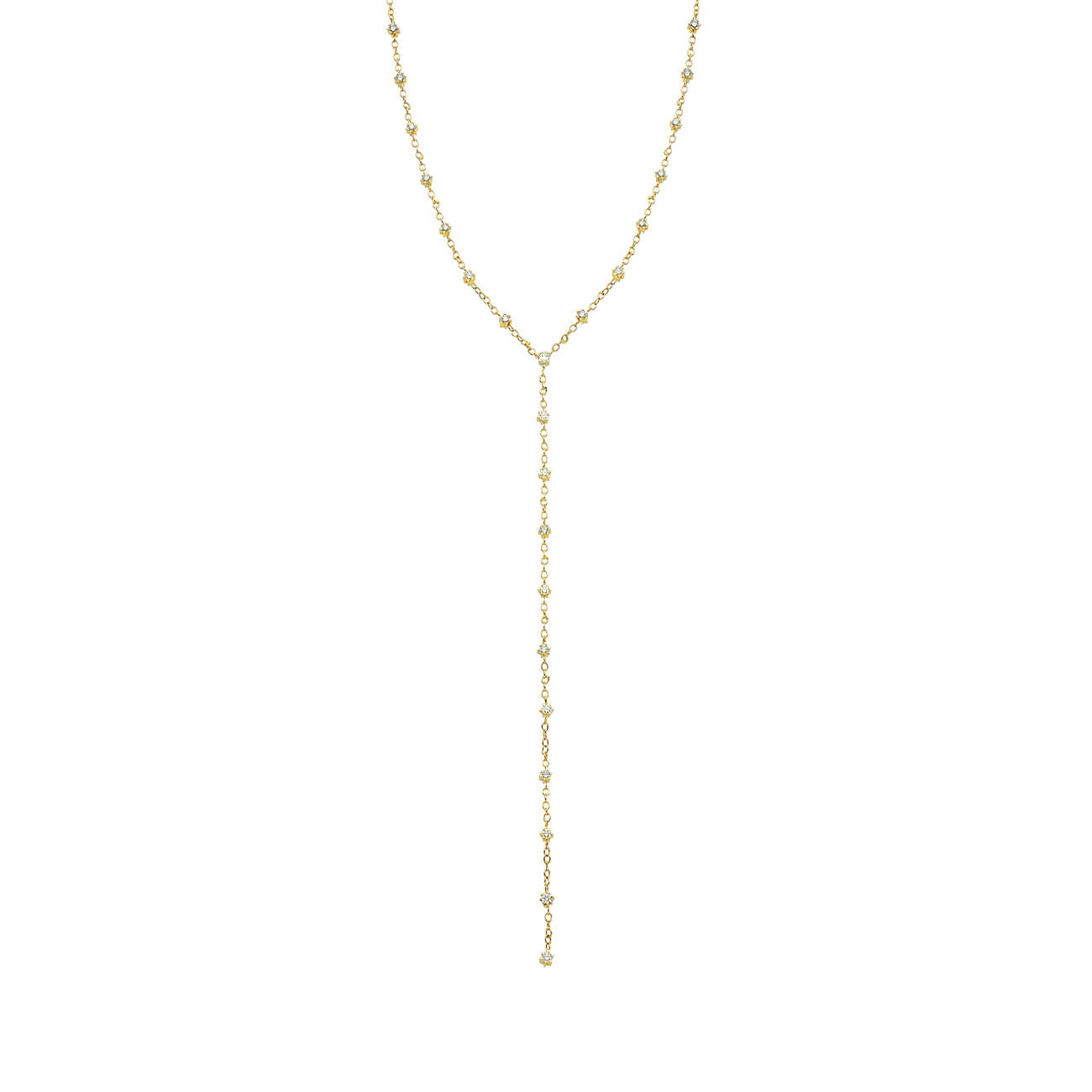 Solar Flare Mini Lariat Yellow Gold by Logan Hollowell Jewelry