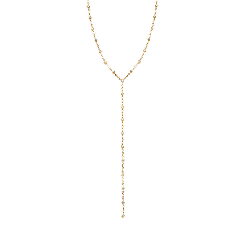 Solar Flare Mini Lariat Rose Gold by Logan Hollowell Jewelry