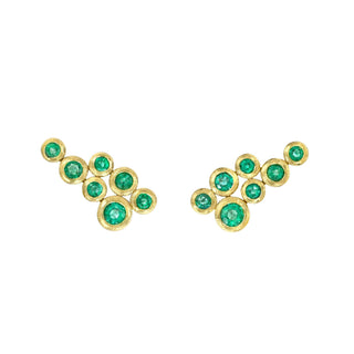 Emerald Bubble Earrings