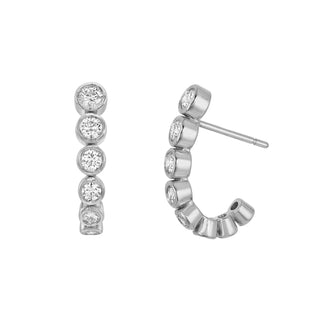 Large Diamond Bubble Stuggies White Gold by Logan Hollowell Jewelry