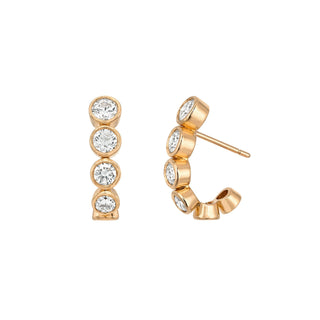 Medium Diamond Bubble Stuggies Rose Gold by Logan Hollowell Jewelry