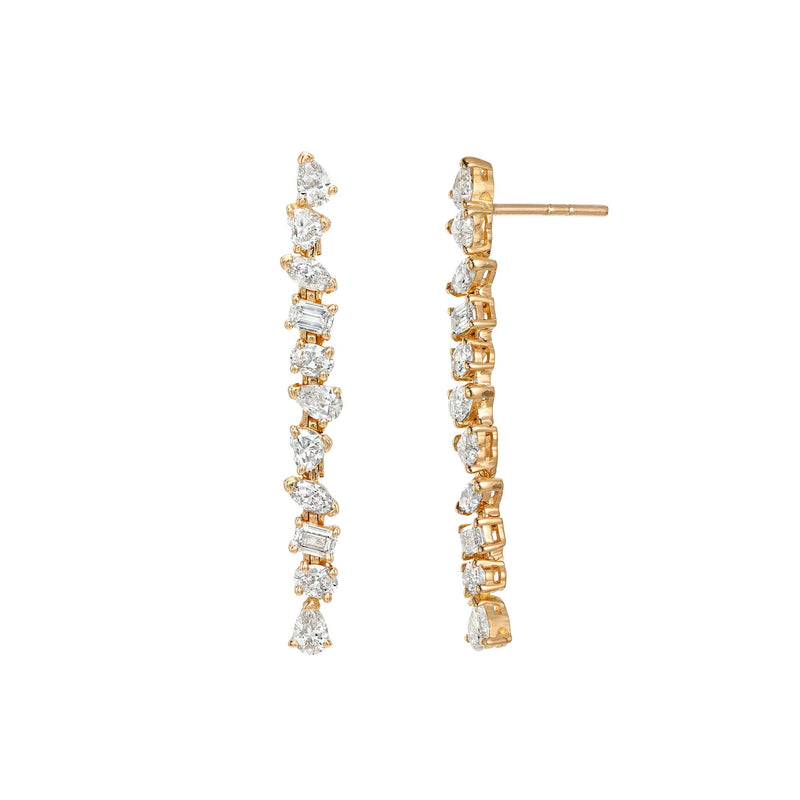 Fortuna Drop Earrings Rose Gold by Logan Hollowell Jewelry