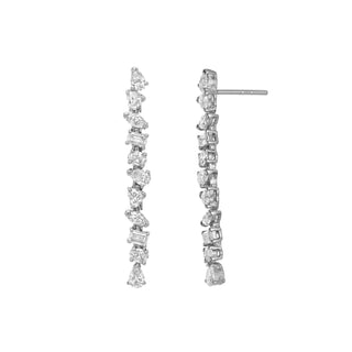 Fortuna Drop Earrings White Gold by Logan Hollowell Jewelry
