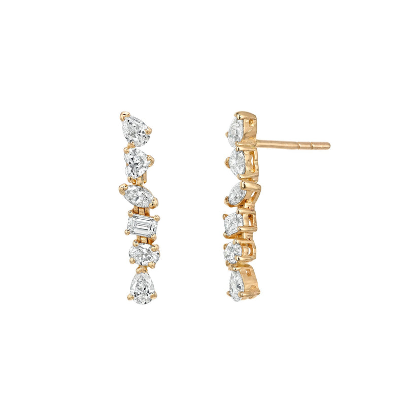 Petite Fortuna Drop Earrings Rose Gold by Logan Hollowell Jewelry