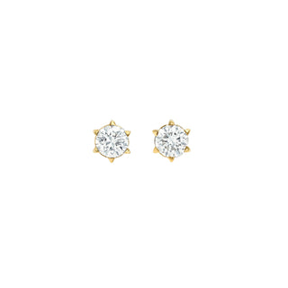 Petite Solar Flare Diamond Stud Earrings