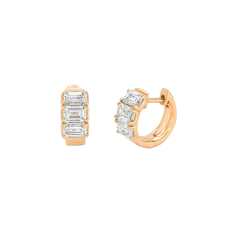 Meridian Huggie Rose Gold by Logan Hollowell Jewelry