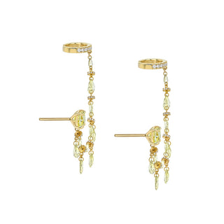 Eau de Rose Fancy Yellow Diamond Ear Cuffs by Logan Hollowell Jewelry