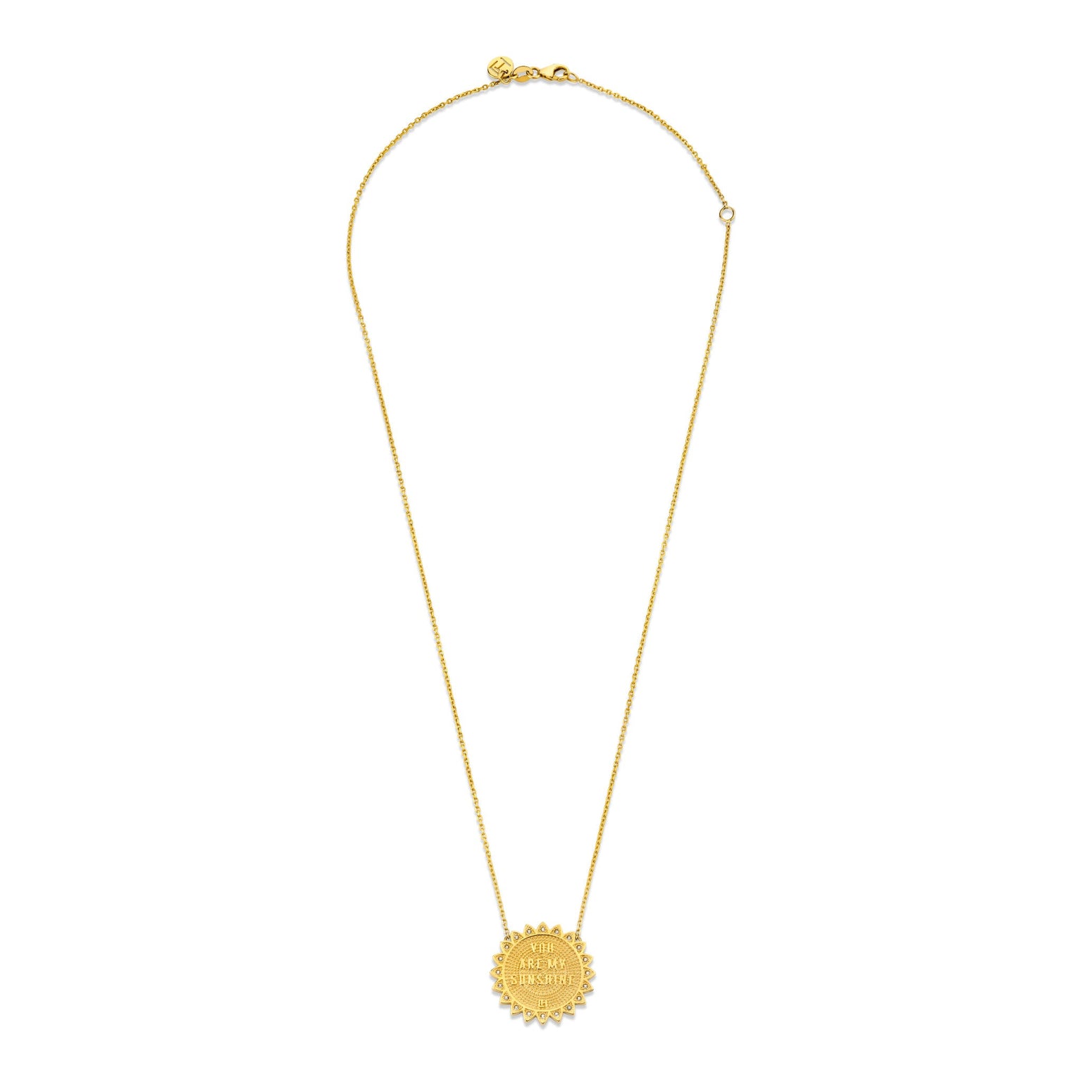 Custom Initials Medium "You Are My Sunshine" Necklace (L + H) by Logan Hollowell Jewelry