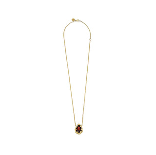 Queen Water Drop Garnet Necklace with Sprinkled Diamonds by Logan Hollowell Jewelry