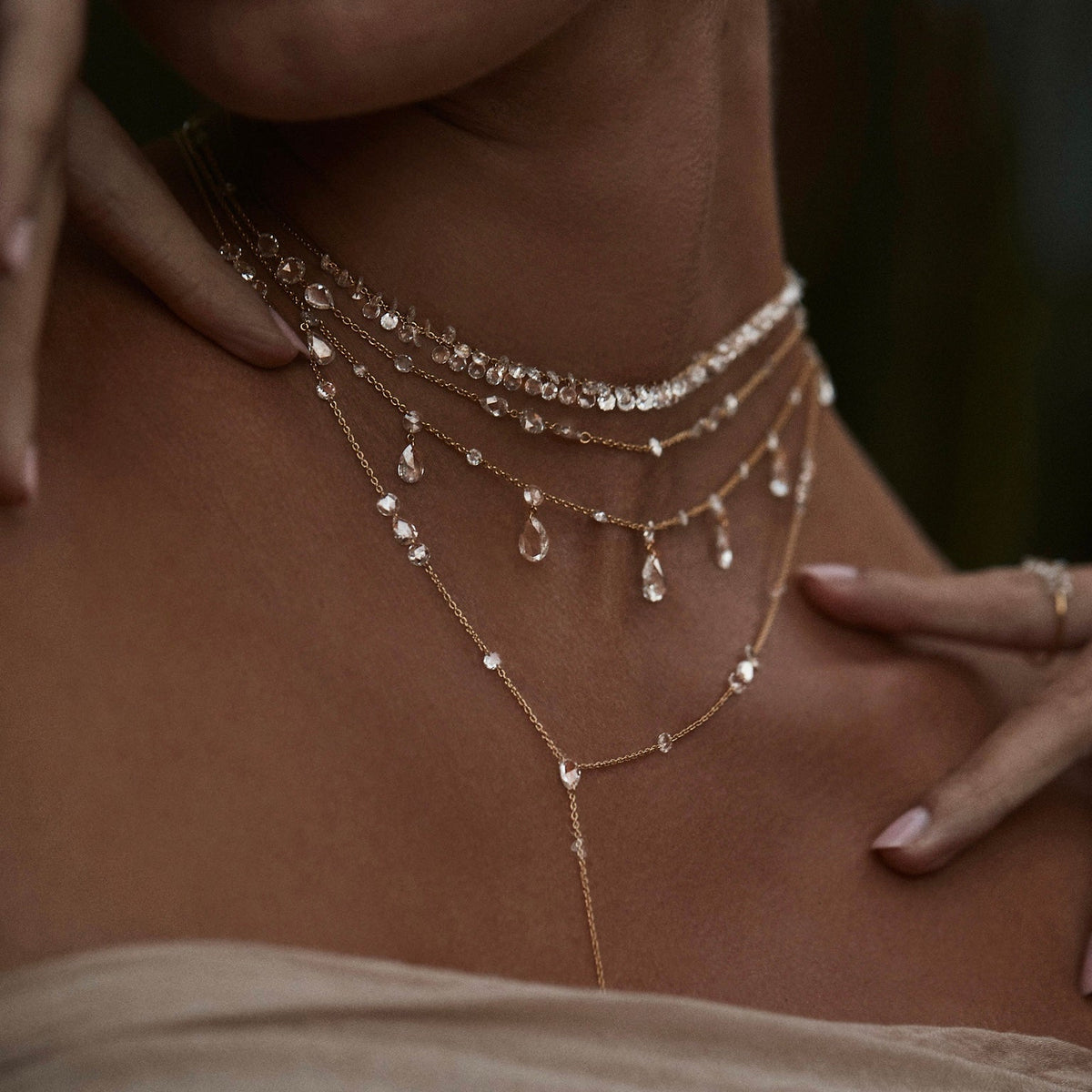 Eau De Rose Cut Iris Choker | Ready to Ship by Logan Hollowell Jewelry