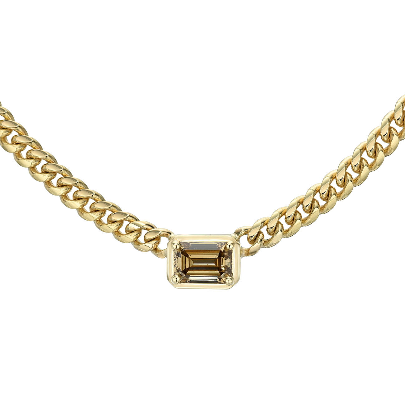 Emerald Cut Desert Cuban Choker by Logan Hollowell Jewelry