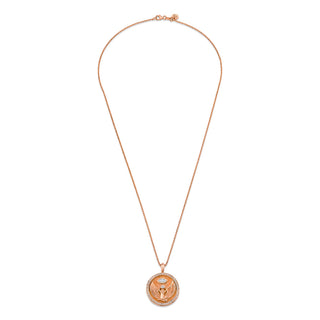 Isis Diamond Pavé Halo Coin Pendant    by Logan Hollowell Jewelry