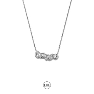 Harmony River Diamond Necklace White Gold 14-16" by Logan Hollowell Jewelry