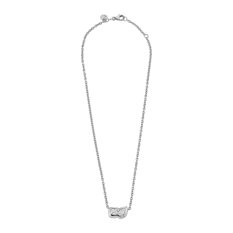 Lover's Duet River Diamond Necklace | Ready to Ship by Logan Hollowell Jewelry
