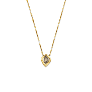 Shield Grey Diamond River Necklace | Ready To Ship Yellow Gold   by Logan Hollowell Jewelry