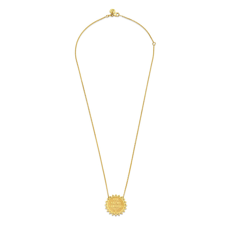 Custom Initials Medium "You Are My Sunshine" Necklace (L + H) by Logan Hollowell Jewelry