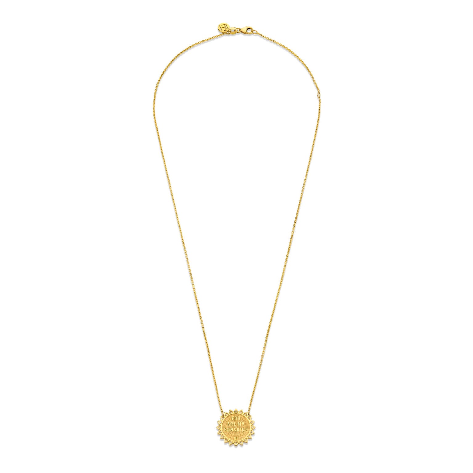 Custom Initials Classic "You Are My Sunshine" Necklace (Showroom Only) by Logan Hollowell Jewelry