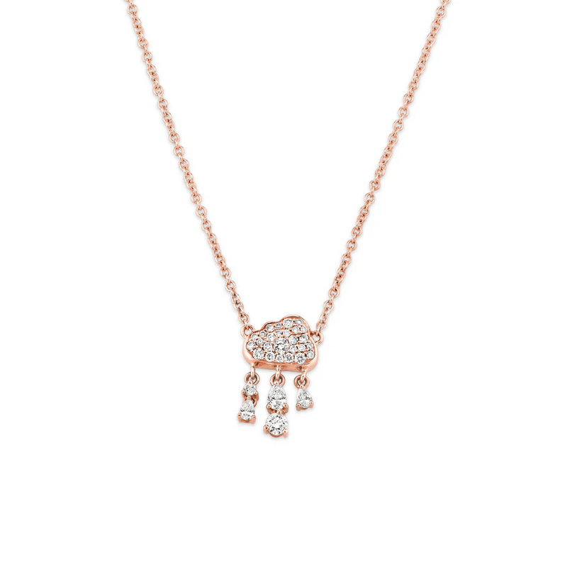 Pavé Diamond Rain Cloud Necklace | Ready to Ship by Logan Hollowell Jewelry