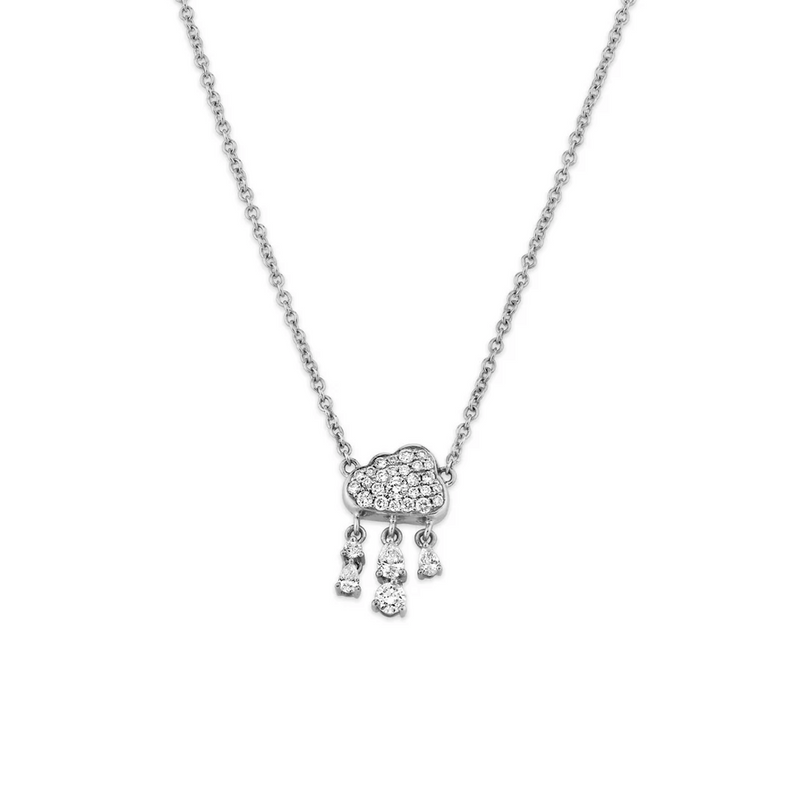 Pavé Diamond Rain Cloud Necklace | Ready to Ship by Logan Hollowell Jewelry