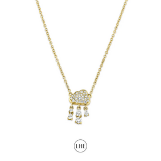 Pavé Diamond Rain Cloud Necklace | Borrow Yellow Gold by Logan Hollowell Jewelry