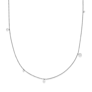 Orbit Pearl Necklace White Gold   by Logan Hollowell Jewelry