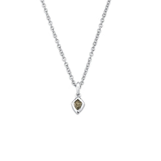 Men's Shield Grey Diamond River Necklace | Ready to Ship White Gold 24" by Logan Hollowell Jewelry