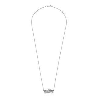 Pavé Diamond Sacred Shanti Sanskrit Necklace    by Logan Hollowell Jewelry