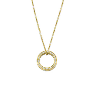 12 Wishes Round Pinky Ring/Necklace Yellow Gold Ring and 16" Necklace 3 by Logan Hollowell Jewelry