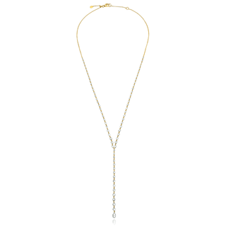 Eau de Rose Cut Diamond Lariat Yellow Gold   by Logan Hollowell Jewelry