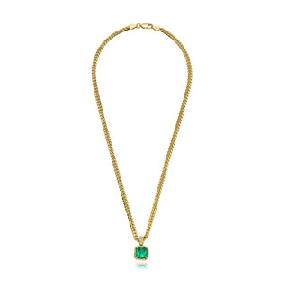 18K Queen Emerald Cuban Necklace | Ready to Ship by Logan Hollowell Jewelry