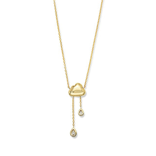 Puffy Gold Rain Cloud Necklace | Ready to Ship Yellow Gold by Logan Hollowell Jewelry