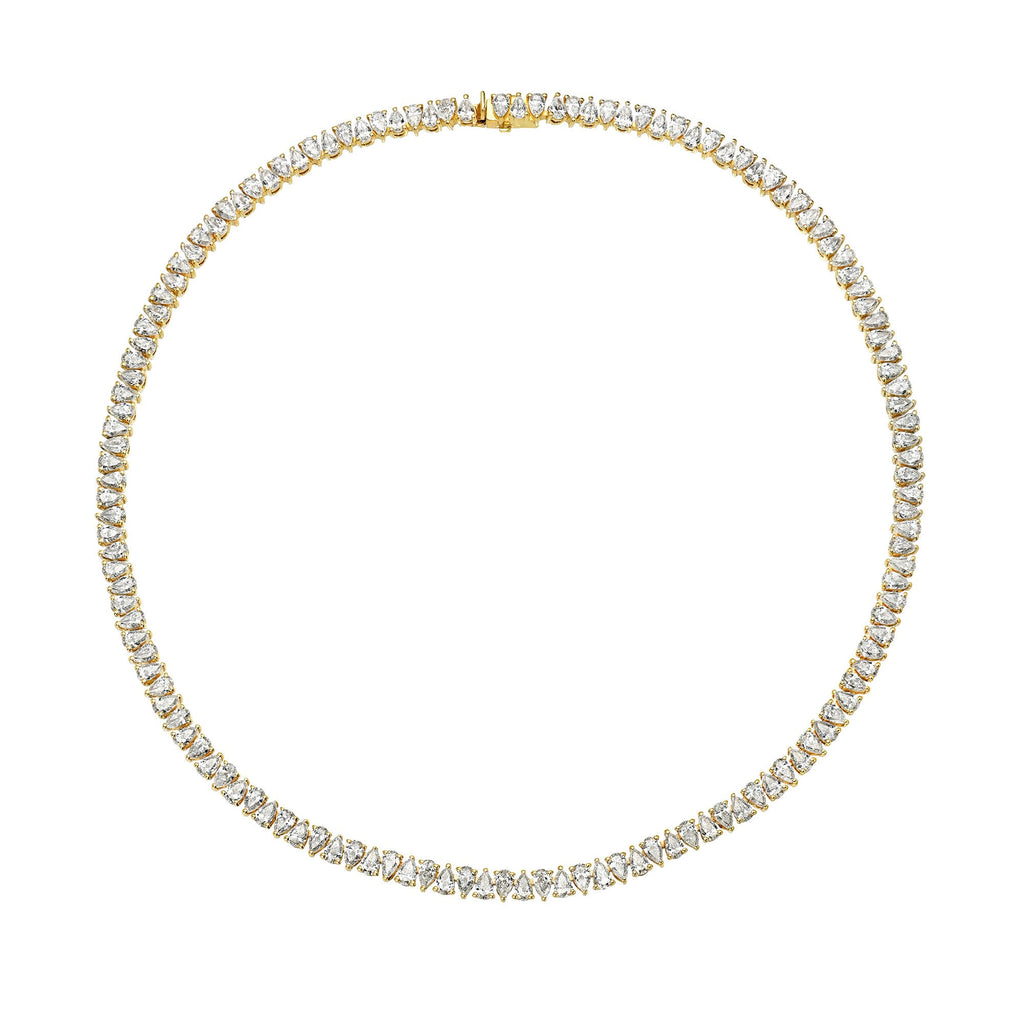 Diamond Line Reverse Water Drop Necklace – Logan Hollowell