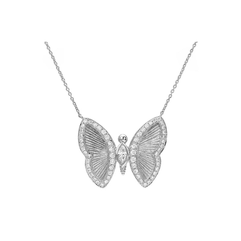 Metamorphosis Necklace White Gold 18-19" by Logan Hollowell Jewelry