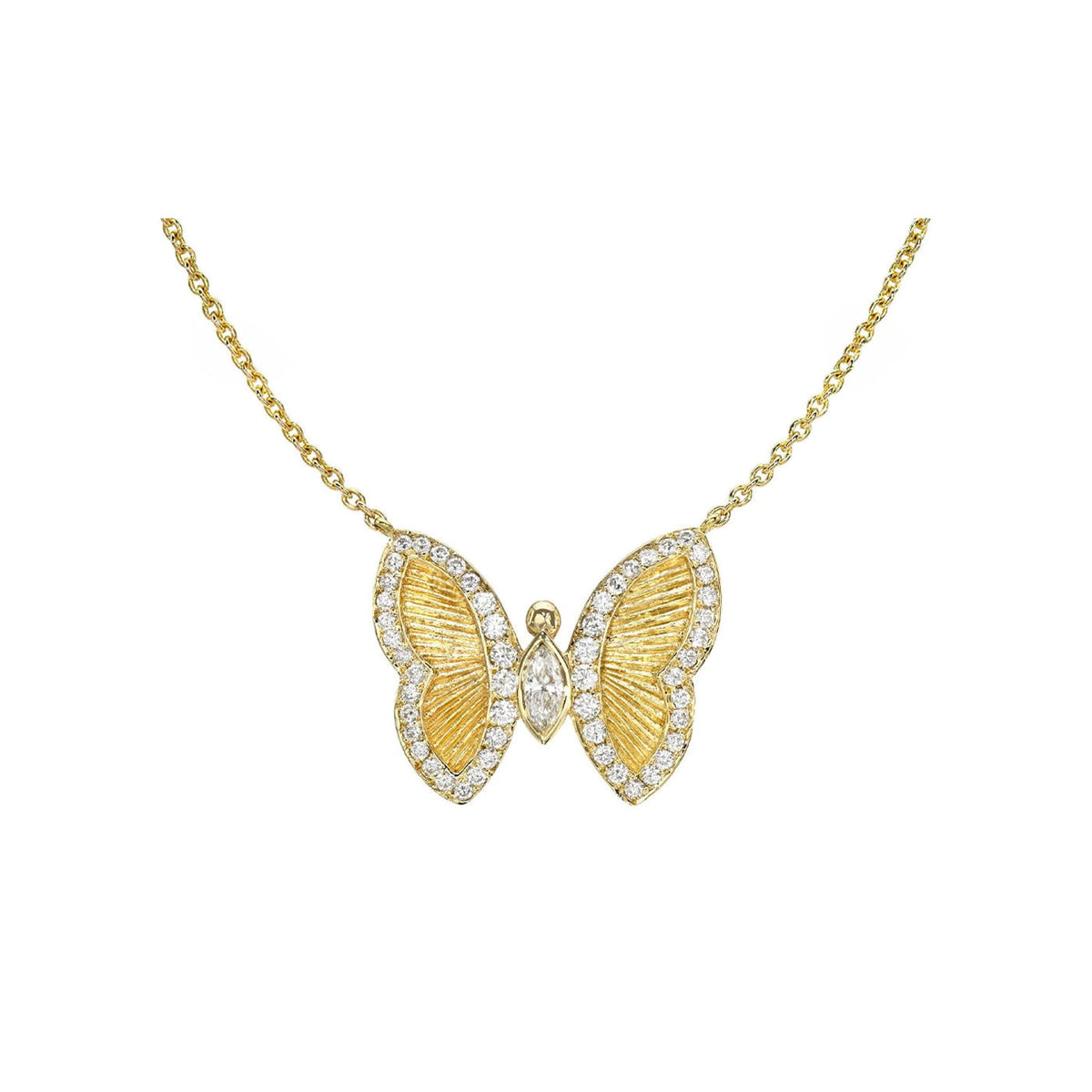 Petite Metamorphosis Necklace Yellow Gold 16" by Logan Hollowell Jewelry