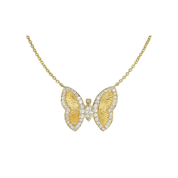 Petite Metamorphosis Necklace Yellow Gold 16" by Logan Hollowell Jewelry