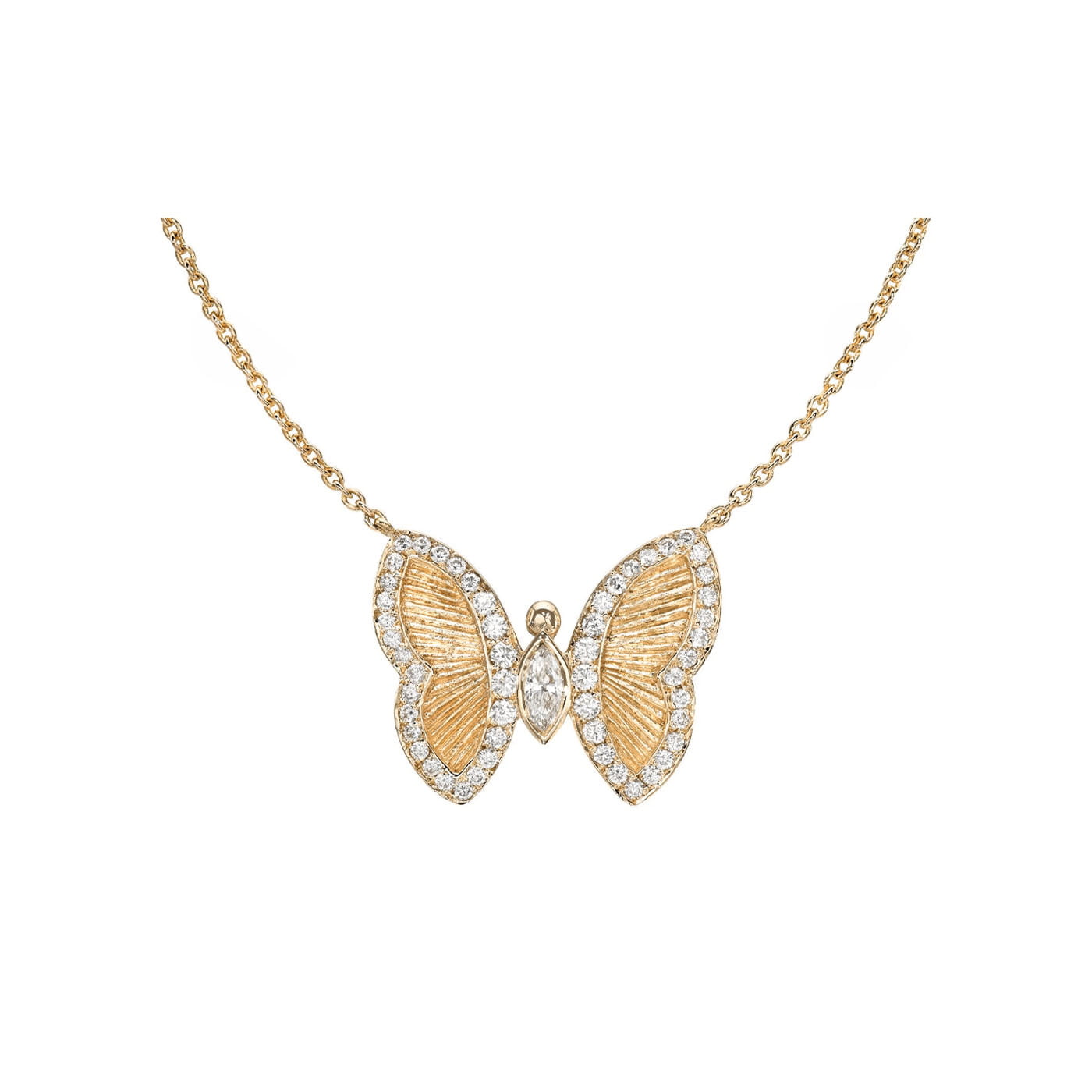 Petite Metamorphosis Necklace Rose Gold 16" by Logan Hollowell Jewelry