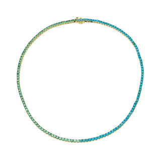 Turquoise & Emerald Infinity Tennis Choker