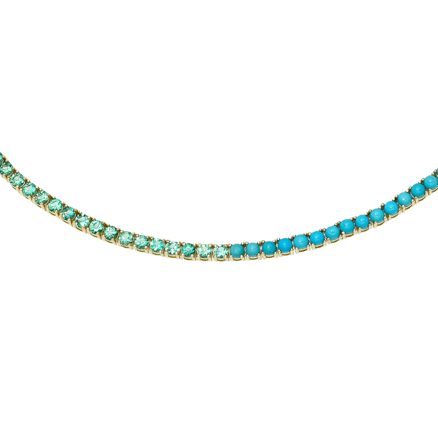 Turquoise & Emerald Infinity Tennis Choker