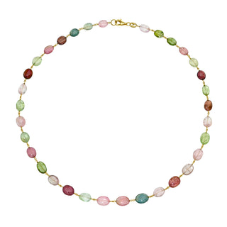 Candy Tourmaline Beaded Necklace by Logan Hollowell Jewelry