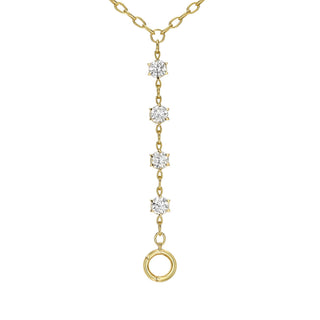Solar Flare Lariat Yellow Gold by Logan Hollowell Jewelry