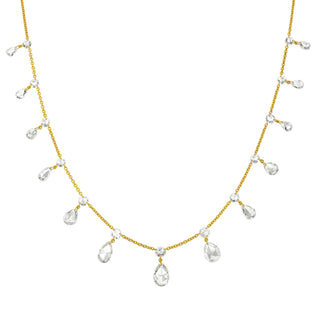 Eau de Rose Cut Gaia Graduated Diamond Choker Yellow Gold by Logan Hollowell Jewelry