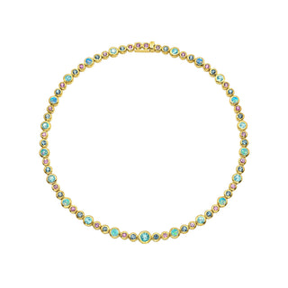 Mermaid Bubble Necklace Yellow Gold 14" by Logan Hollowell Jewelry