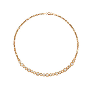 Bubble Link Chain Rose Gold 16" by Logan Hollowell Jewelry