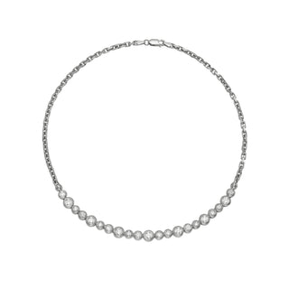 Bubble Link Chain White Gold 16" by Logan Hollowell Jewelry