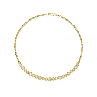 Bubble Link Chain Yellow Gold 16" by Logan Hollowell Jewelry