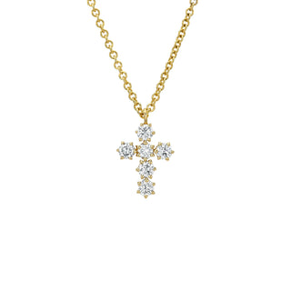Petite Solar Flare Diamond Faith Necklace