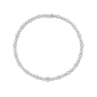 Diamond Bubble Necklace White Gold 15" by Logan Hollowell Jewelry